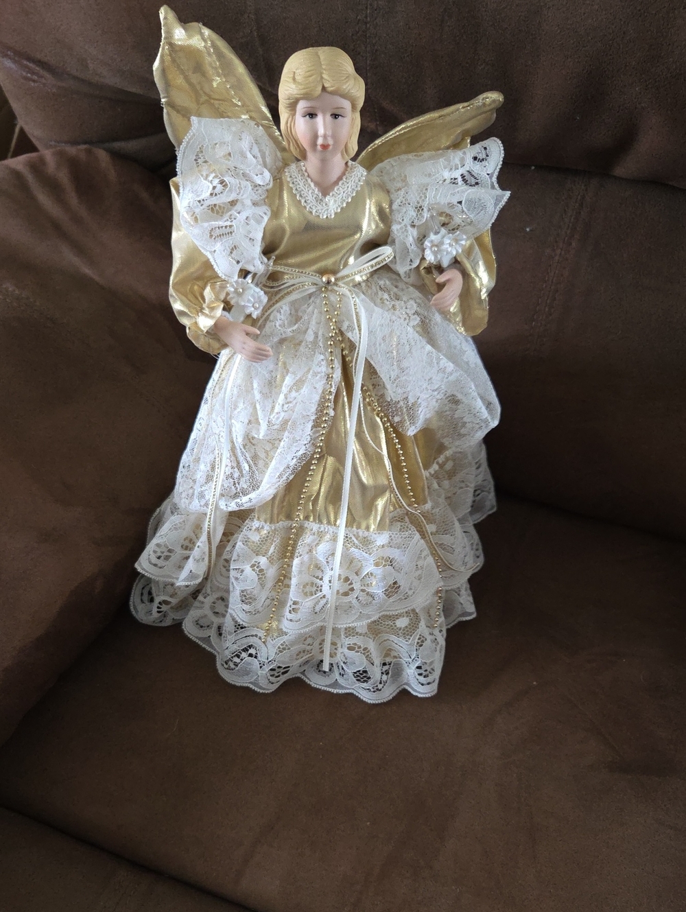 Vintage Lighted Angel Tree Topper